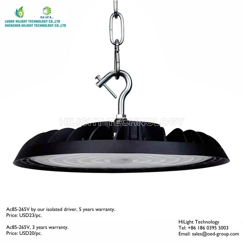 Factory price 60W 100W 150W 200W 150LM/W UFO Led High Bay Light 