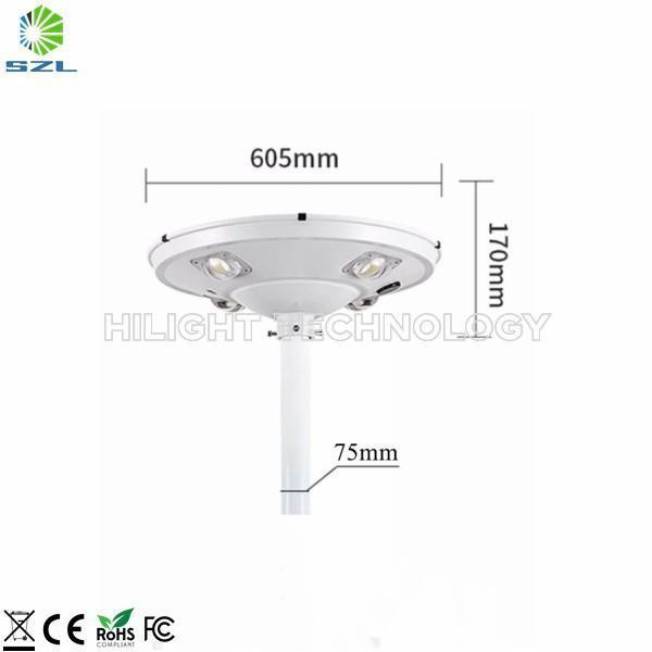 Led Solar Garden Light Integrated 50W UFO Design Light
